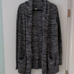 Wilfred silk Cashmere Blend Charcoal Open Gray Women's Cardigan Sz M